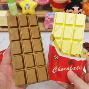 Chocolate Bar Slow Rising Squishy Toy Soft Moist Chocolate Fidget Toys for Kids and Adults ASMR Sensory Anti Stress Toys Gifts