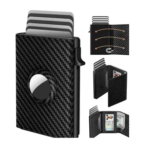 Mens Smart Wallet Card Holder,RFID Blocking, Slim, Minimalist - 9-14 Card Capacity with ID Window and Cash Slot