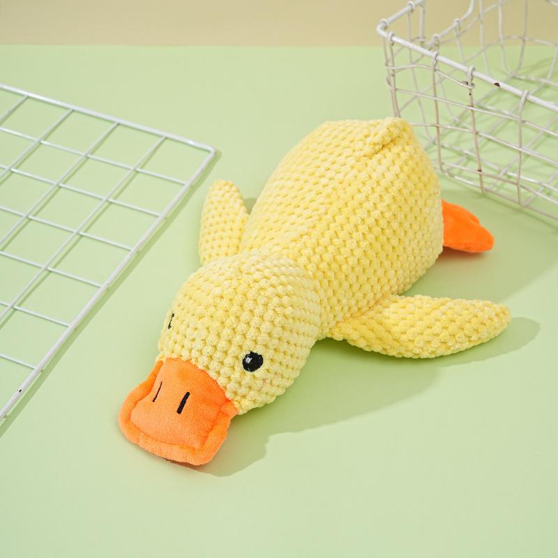 Dog toy plush sleeping duck resistant to biting teeth and sounding to relieve boredom Small and medium-sized dog pet sounding toy