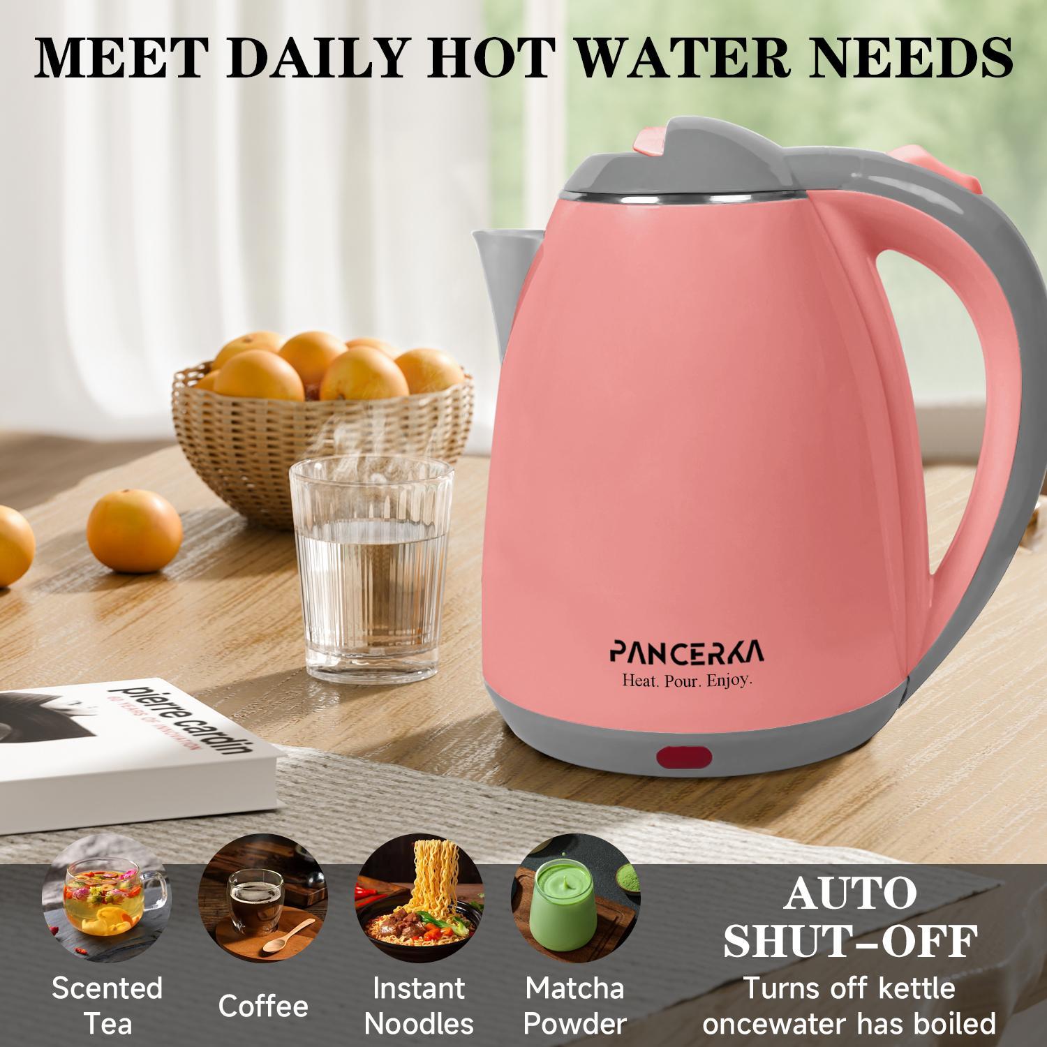 1.8l US Plug Charging Electric Kettle, Thermostatic Kettle, 1 Count 2 Layers Stainless Steel Water Heater, Anti-scalding Design Instant Coffee & Tea Kettle #TOP PICKS