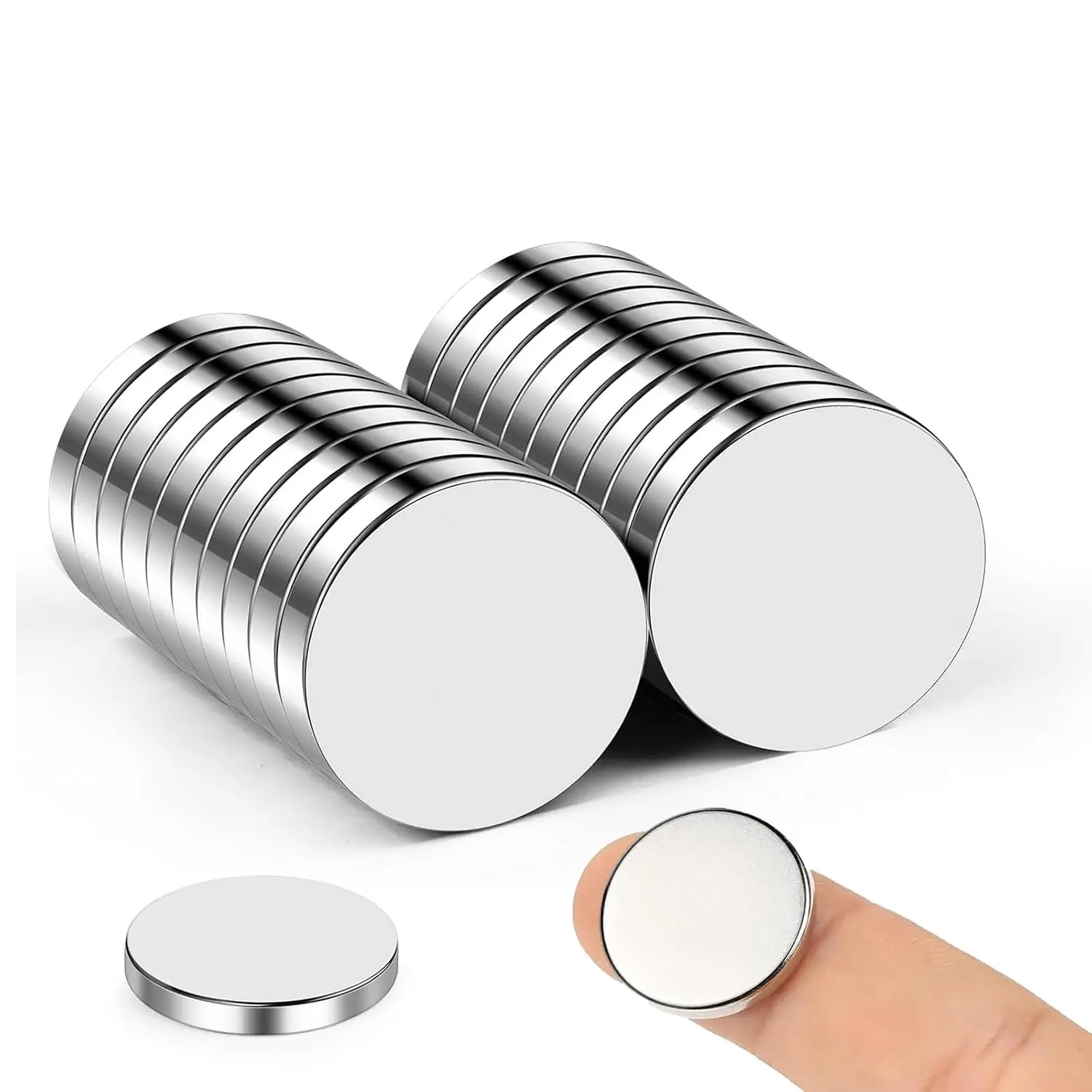 20Pcs Small Neodymium Disc Magnets, 20x3 mm| Round Rare Earth Thin Magnets for Crafts, DIY, Fridge, Whiteboard, Office