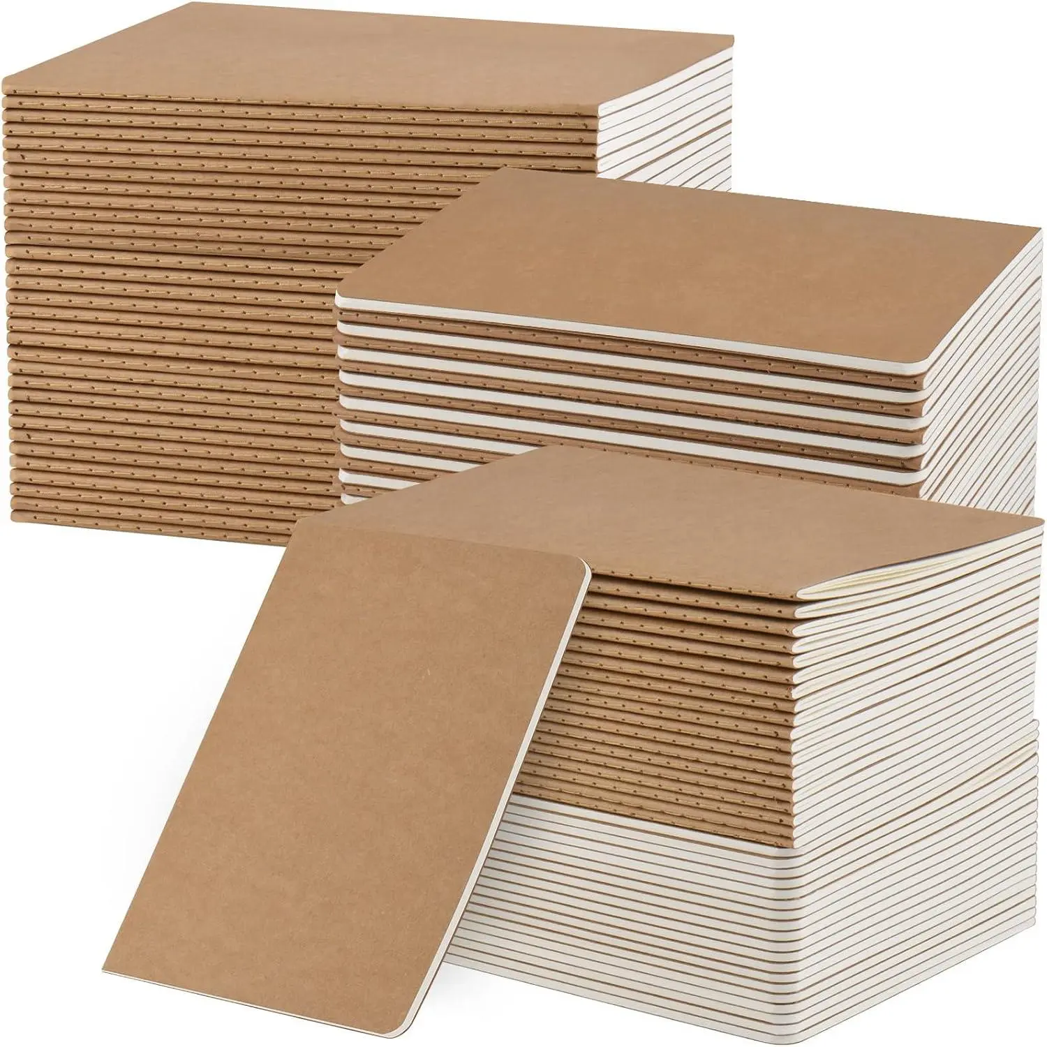 5 Pack A5  Notebooks Bulk, 8.15x5.5 Inches Blank Journaling Notebooks, Notebooks for Work, Composition Notebooks for School, Journal notebooks for , 60 Pages