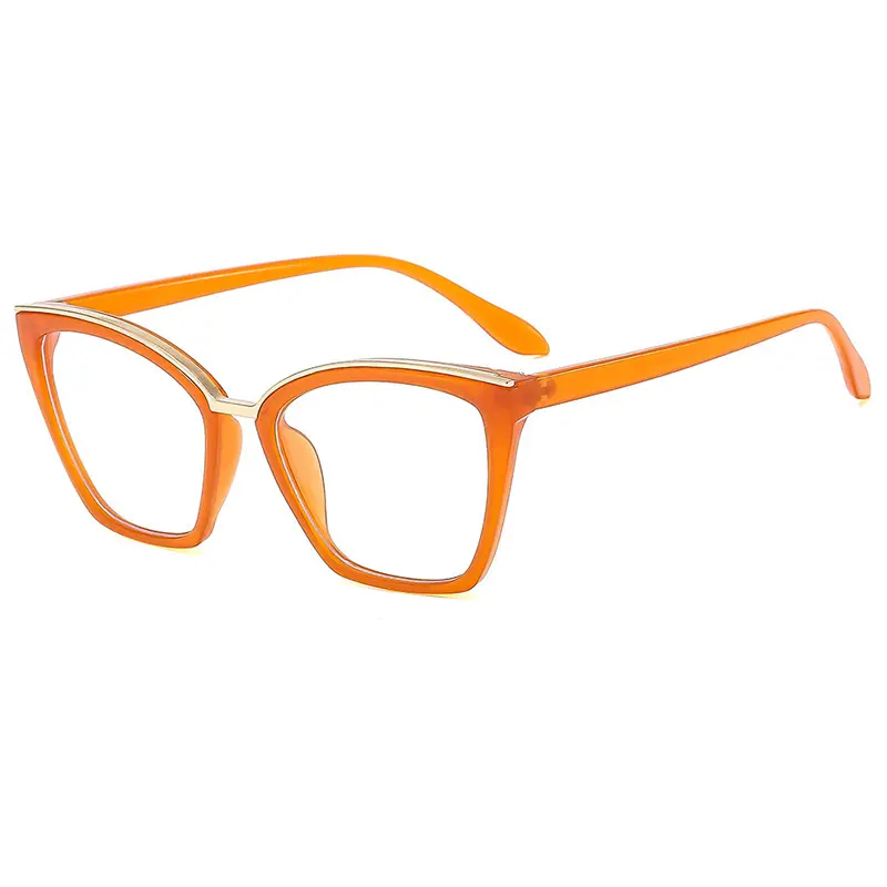Baddie Y2K Vintage Vibrant Red Gold Accent Cat Eye Oversized Square Glasses Frame Clear Lens Eyeglasses for Women Geek Chic Streetwear Statement Eyewear