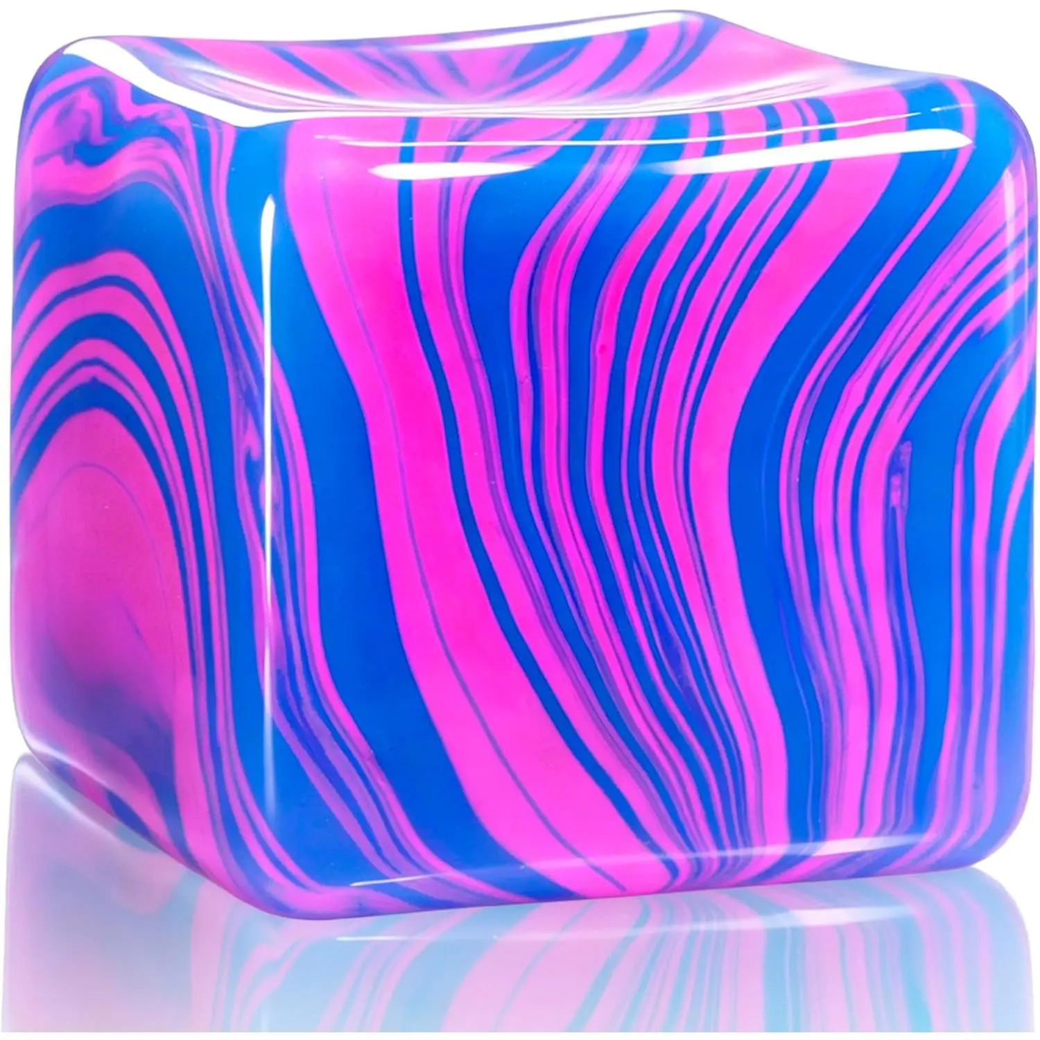 Squishy Sensory Fidget Toys Stress Cube, Gel Filled Stretchy Stress Balls for Kids Adults, Soft Ice Cube Sugar Ball for Boys Girls, Slow Rising Squishies Squeeze Balls Anxiety Relief for Autism, Giftsfidget toys