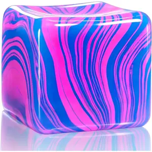 Squishy Sensory Fidget Toys Stress Cube, Gel Filled Stretchy Stress Balls for Kids Adults, Soft Ice Cube Sugar Ball for Boys Girls, Slow Rising Squishies Squeeze Balls Anxiety Relief for Autism, Giftsfidget toys