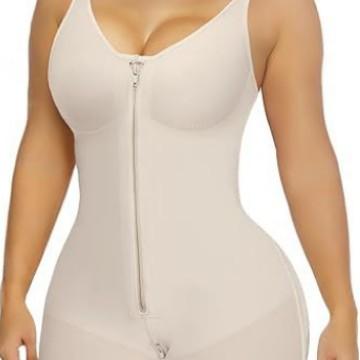 Large Size Colombian Faja Waist Trainer Full Body Shapewear For Women Tummy Control Hourglass Figure Unlined Plunge Thong Bodysuit