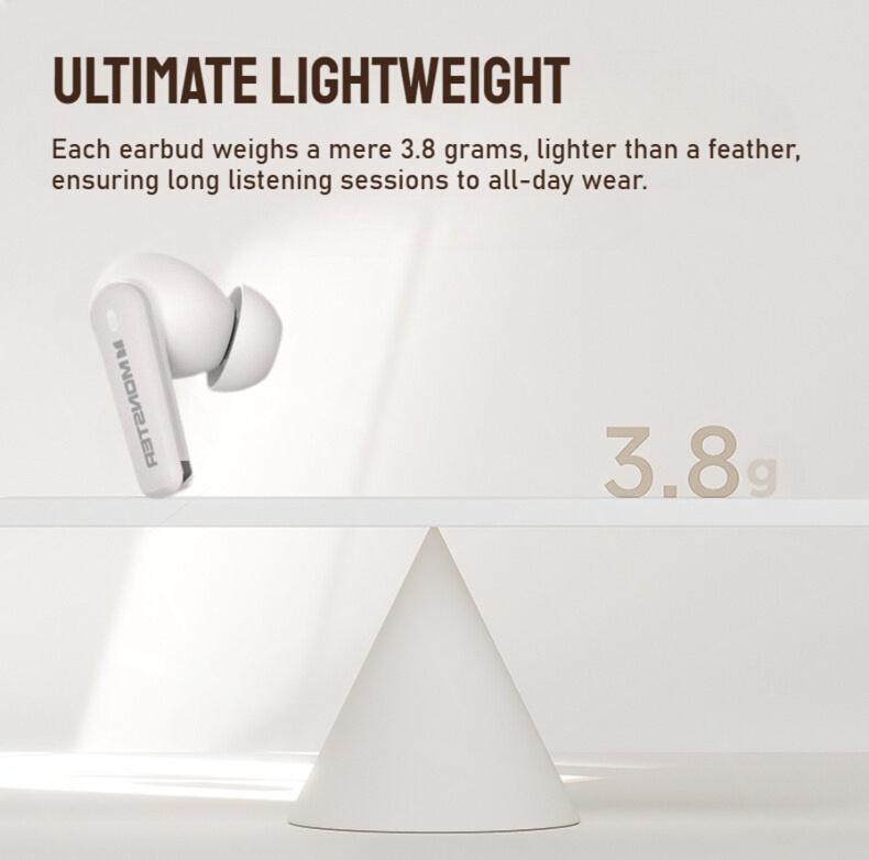 Monster XT02 TWS Wireless Earphone ANC+ENC Noise Cancelling Waterproof Long Endurance HD Call Earbud