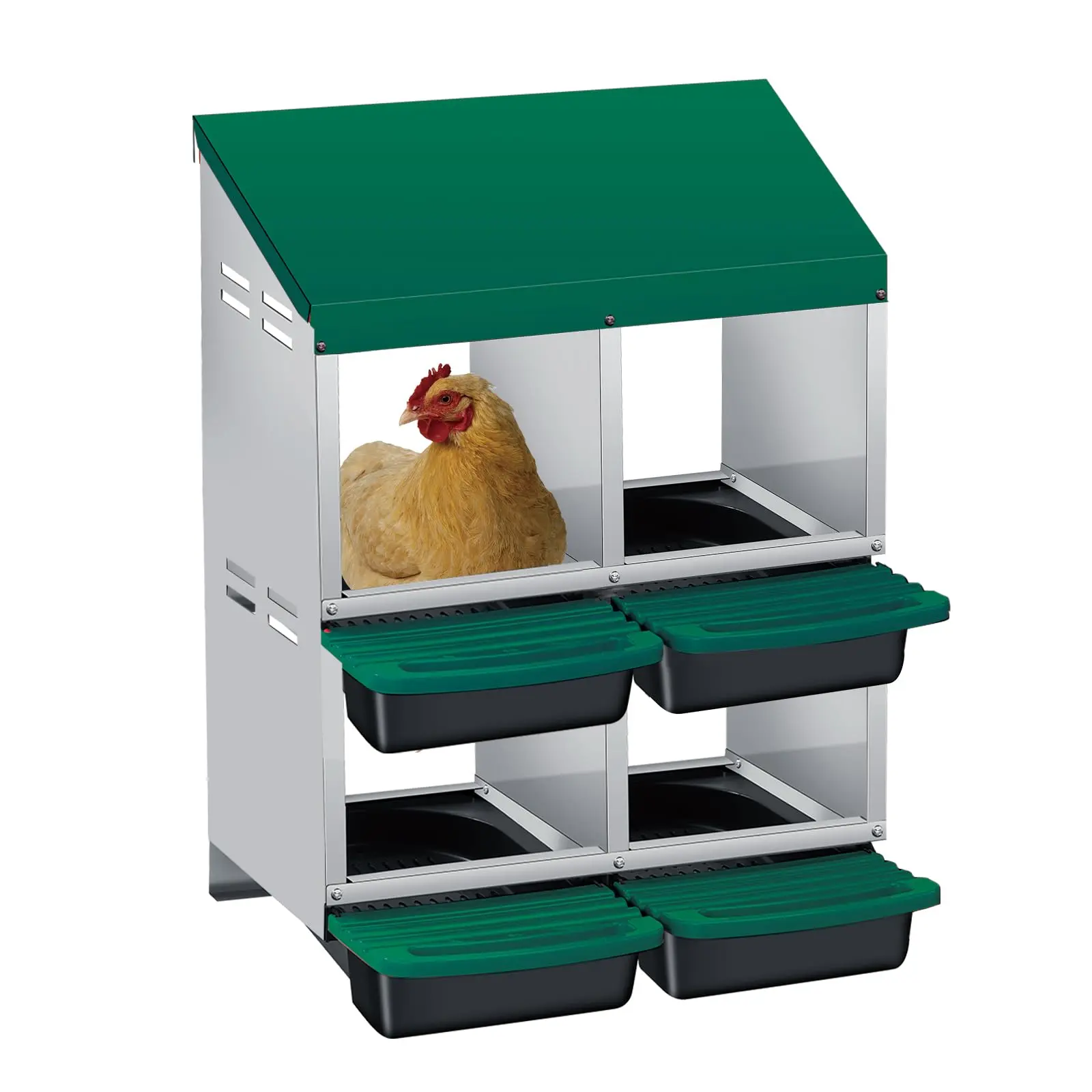 green Four-compartment double layer