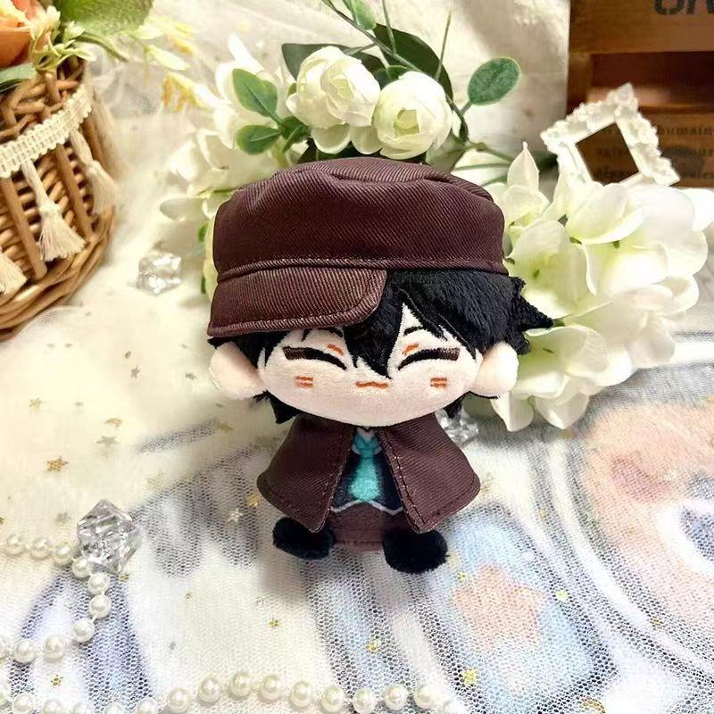 10cm Anime Dazai Osamu Osamu Daza Plush Keychain Dazai Osamu Nakahara Chuuya Soft Stuffed Toys Birthday Gift