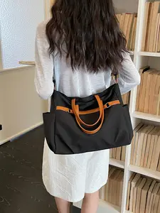 Large Capacity Multi-Pocket Tote Bag, Simple Design, Portable Crossbody Bag, Casual Handbag, Ideal for Work and Daily Use