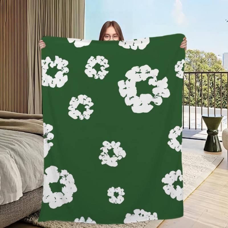 Luxury Comfort Soft Plush Blanket D-Denim for Sofa Fashion Living Room Office Bedroom Travel Gift Single-sided T-Tears Printed