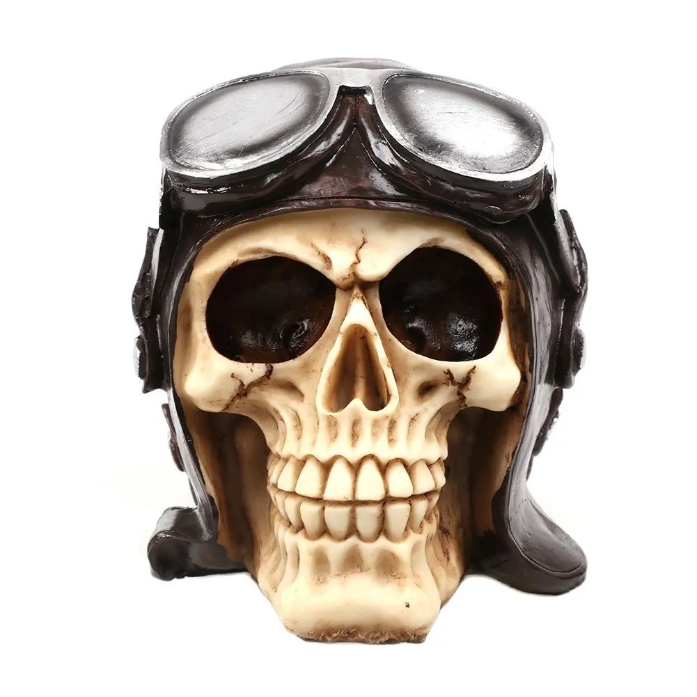 Halloween Skull Resin Head Sculpture, Realistic Skeleton Decor, Birthday Gift, Halloween Decoration, DIY Craft Material