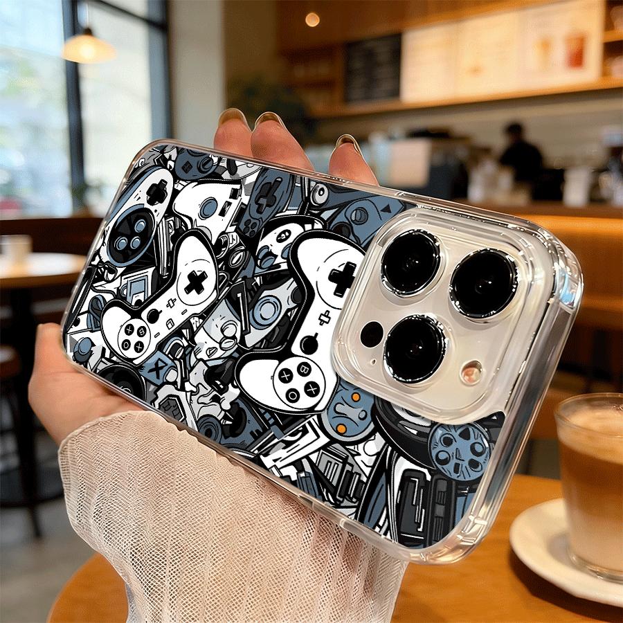 Gaming Controller Pattern Magnetic MagSafe Snap Case for iPhone 17/16 Pro Max 15 Pro 14 13 12 Mini 11 XR XS Plus SE Shockproof Slim Protective Cover