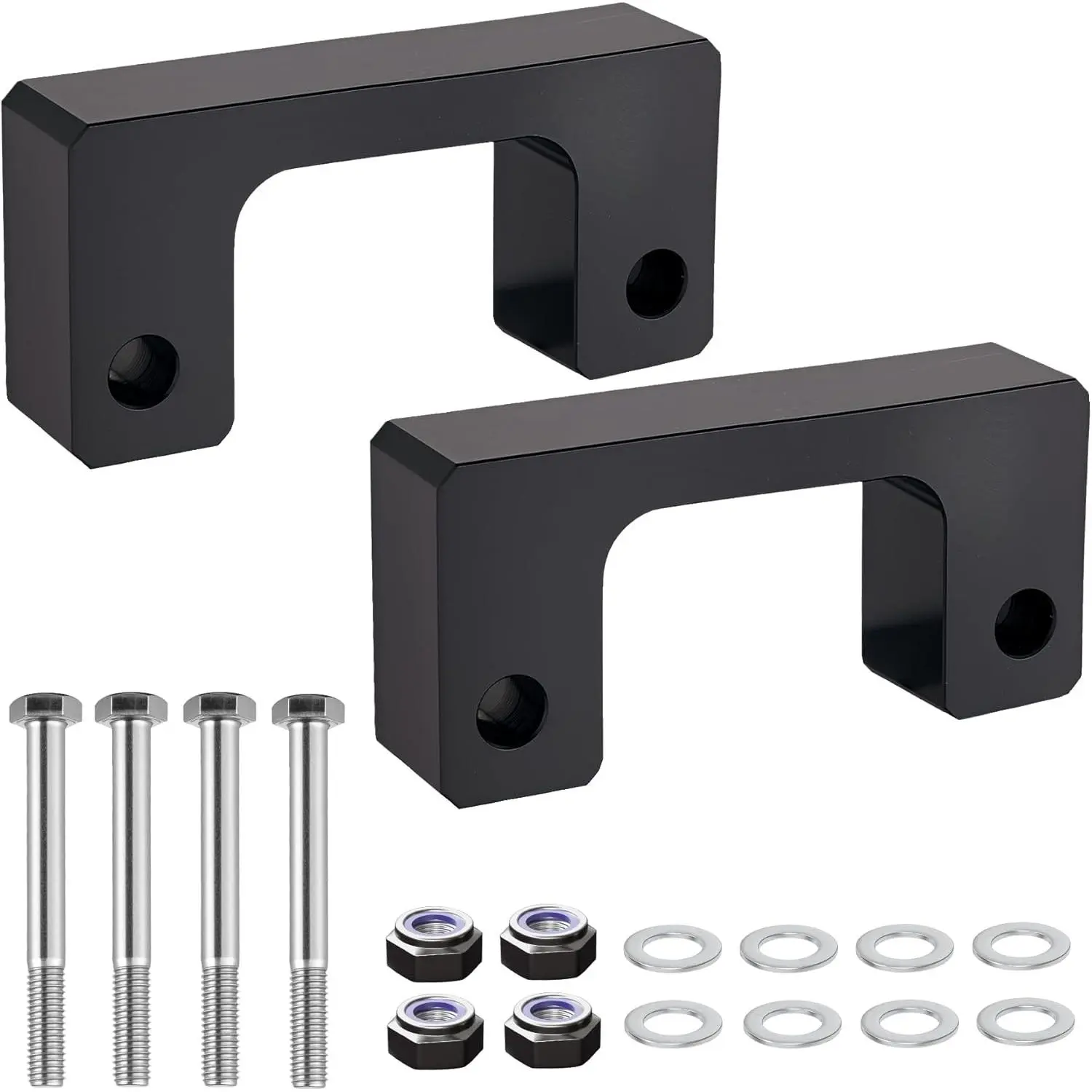 2inch Leveling and Lifting Kit, suitable for 2007-2024 Chevrolet Silverado 1500, Avalanche, Suburban, Tahoe/GMC Sierra, Yukon XL1500, 2inch Front Suspension Shock Absorber Spacers, Chevy Truck Accessory