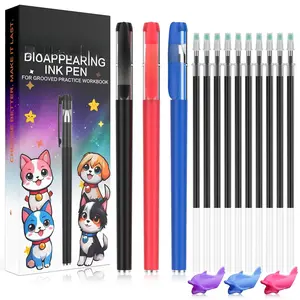 Magic grooved writing practice, Magic pens for  disappearing ink pen,30 refills 3 pens(With writing  )Pencil grip, grooved handwriting practice for ,Magic Copybooks