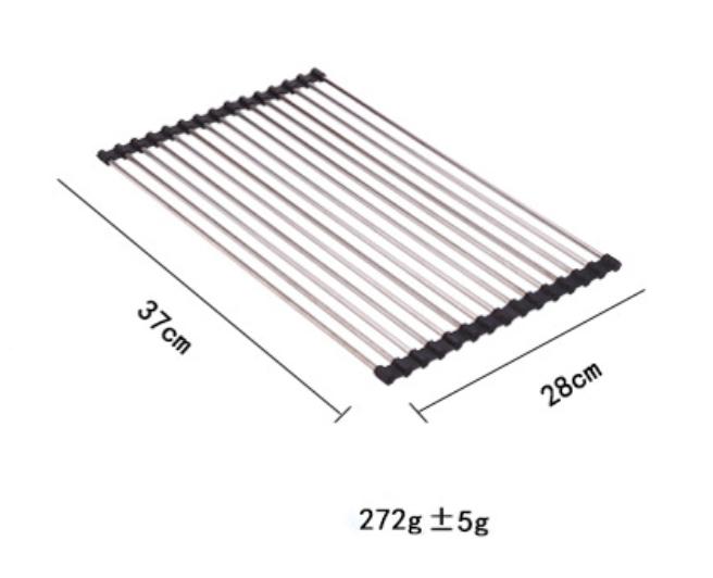 Folding Kitchen Drain Sink Rack Stainless Steel