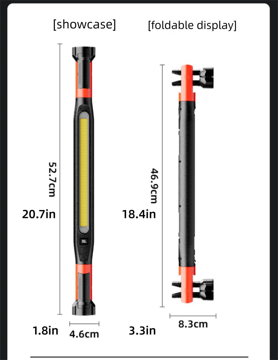 Professional Mechanic Work Light, Foldable Magnetic LED Shop Light for Garage, Hands-Free Under Hood Auto Repair Lamp, USB-C Fast Charging Professional Mechanic Work Light, Foldable Magnetic LED Shop Light for Garage, Hands-Free Under Hood Auto Repair Lamp, USB-C Fast Charging