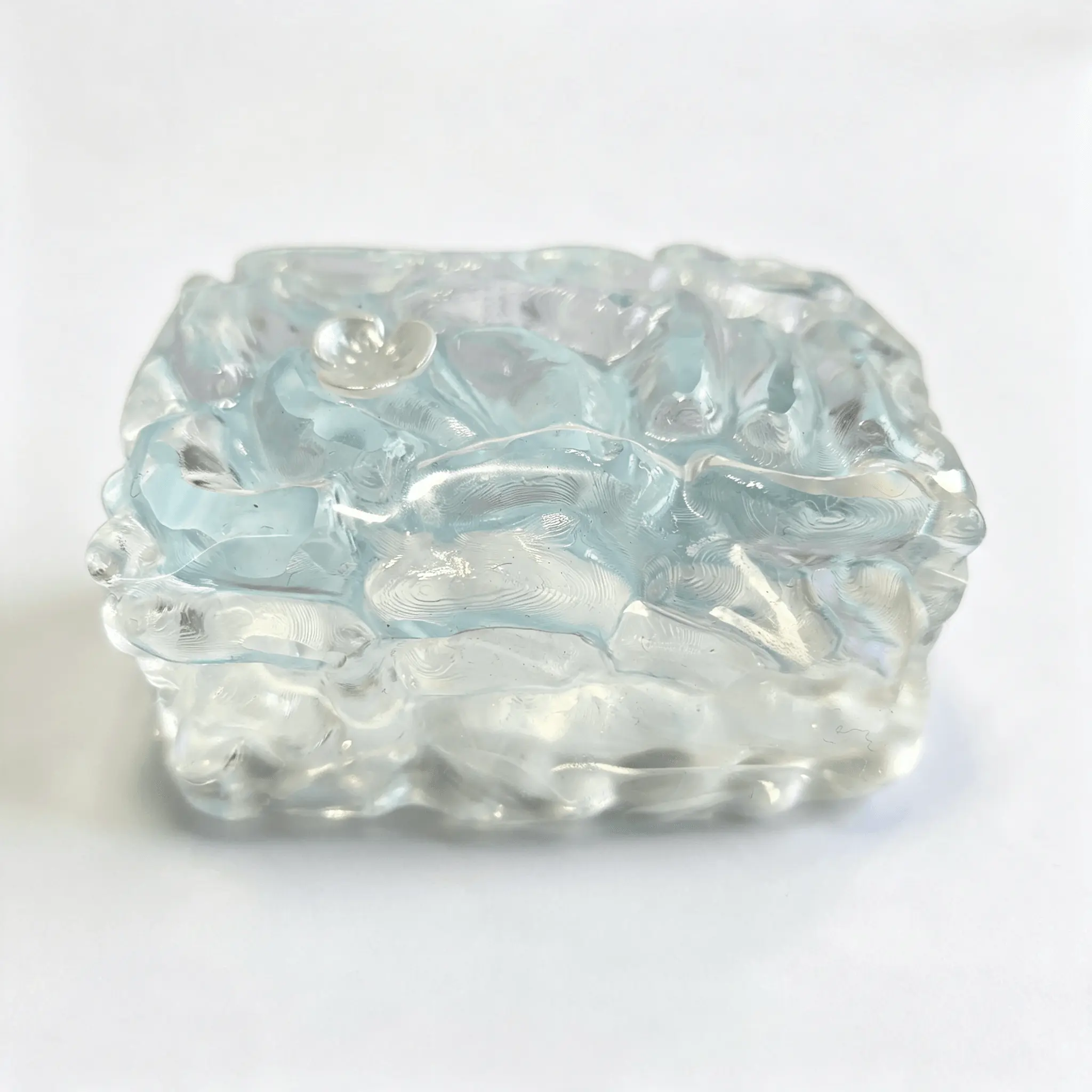 Clear Ice Cube Food-Grade Silicone Squishy Charm, DIY Keychain & Bag Charm, Holiday Gift, Birthday Gift, Best Friend Gift