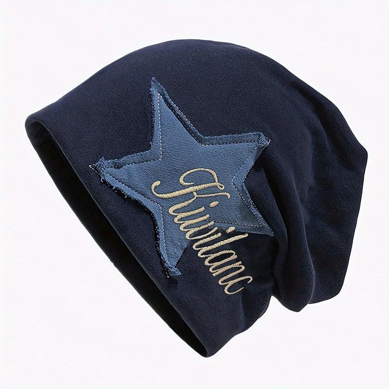 Fashion Star Embroidered Beanie – Stretchy, Lightweight, Stylish Hat for Men and Women with "Fashion" Script, Perfect for Valentine’s Day and Trendy Casual Wear Gifts