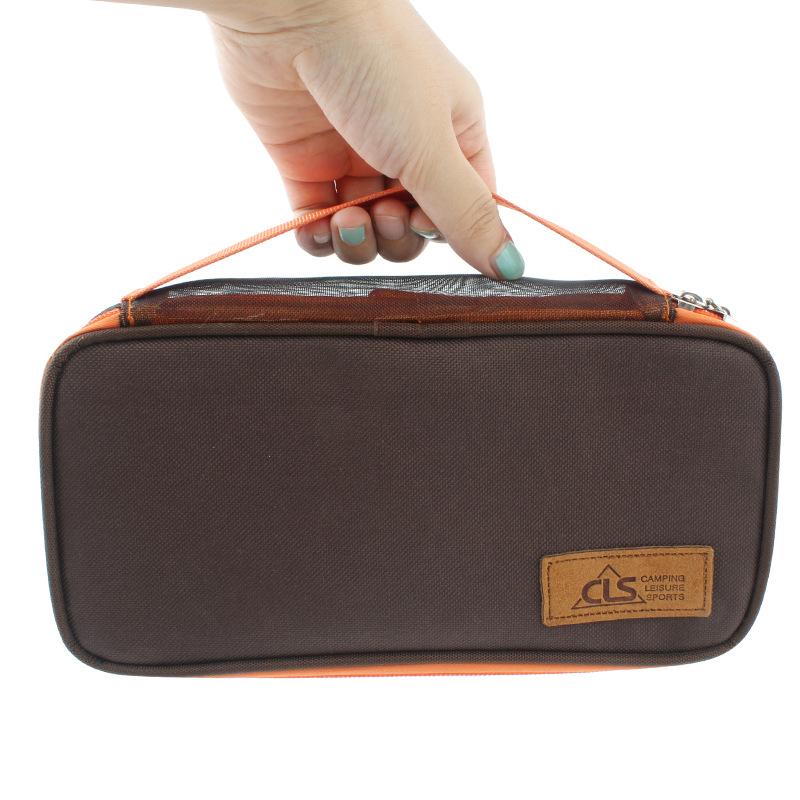 Outdoor travel cosmetic bag camping accessories bag picnic barbecue portable tableware bag storage bag drain bag travel bag