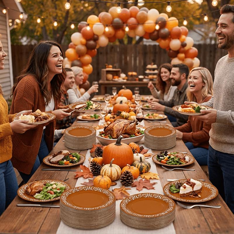 For Holiday Parties & Daily Use, Leak-proof Food Serving & Decoration Solution, 100 Brown Disposable Paper Plates, Mexican Floral Pattern, Food-grade Leak-proof Large Capacity, Effortlessly Create Characteristic Holiday Table, Party Table Decor Supplies For Holiday Parties & Daily Use, Leak-proof Food Serving & Decoration Solution, 100 Brown Disposable Paper Plates, Mexican Floral Pattern, Food-grade Leak-proof Large Capacity, Effortlessly Create Characteristic Holiday Table, Party Table Decor Supplies