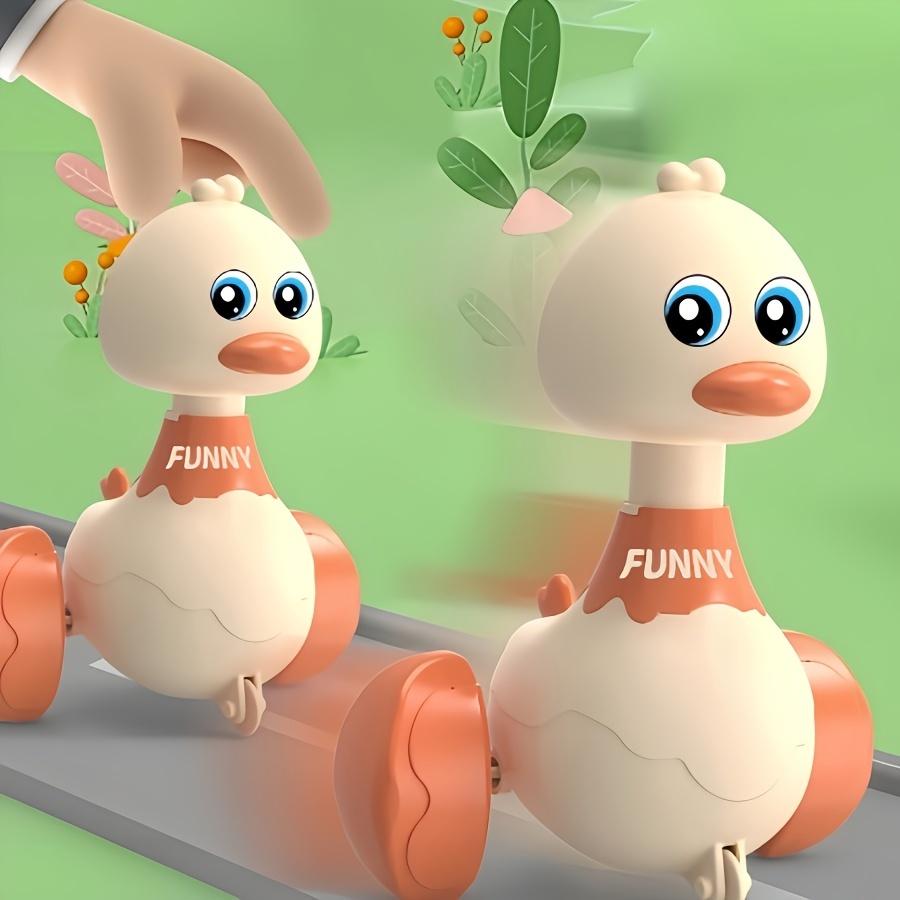 1-piece set, press-and-rock duckling toy car, educational toy car, no batteries required, runs with a single press, no batteries needed, Christmas and birthday party gift