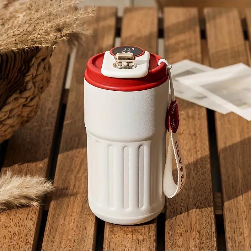 2026 Upgrade Smart Temperature Display Stainless Steel Vacuum Insulated Tumbler 450ml Portable Travel Mug for Hiking Camping Gift Idea,UU