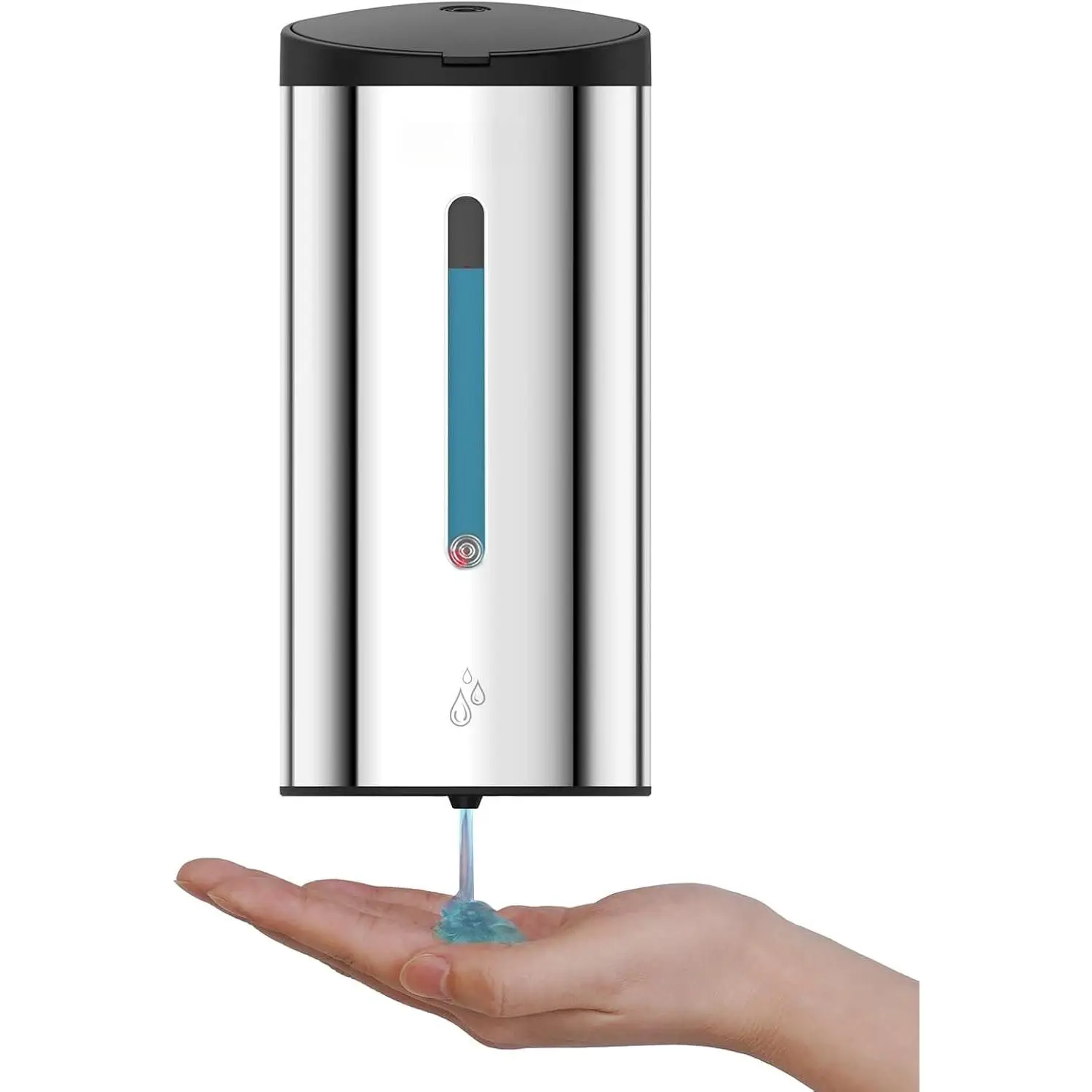Classic Automatic Soap Dispenser,25oz for Commercial,Polished AK1205E | 5-Level Adjustable and Savety Key for Commercial(4*  Not Included),No-drill and Screw Wall Mount for Space-Saving