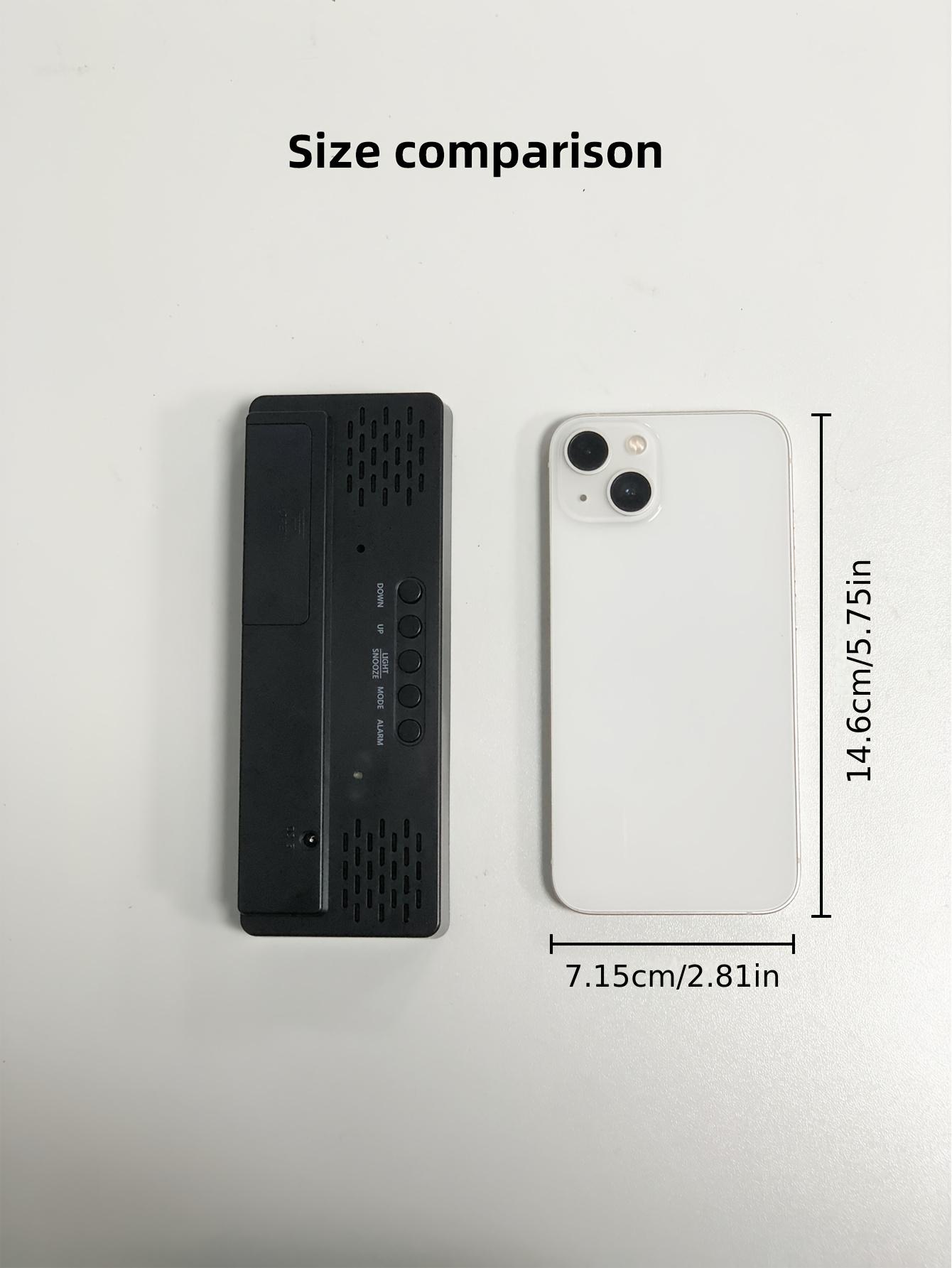 1pc LED Mirror Table Alarm Clock |   Digital Display, USB Powered, Snooze Function, Modern Rectangular Design with Plastic Frame, ≤36V Operating Voltage |   Ideal for Bedroom Or Office Decor