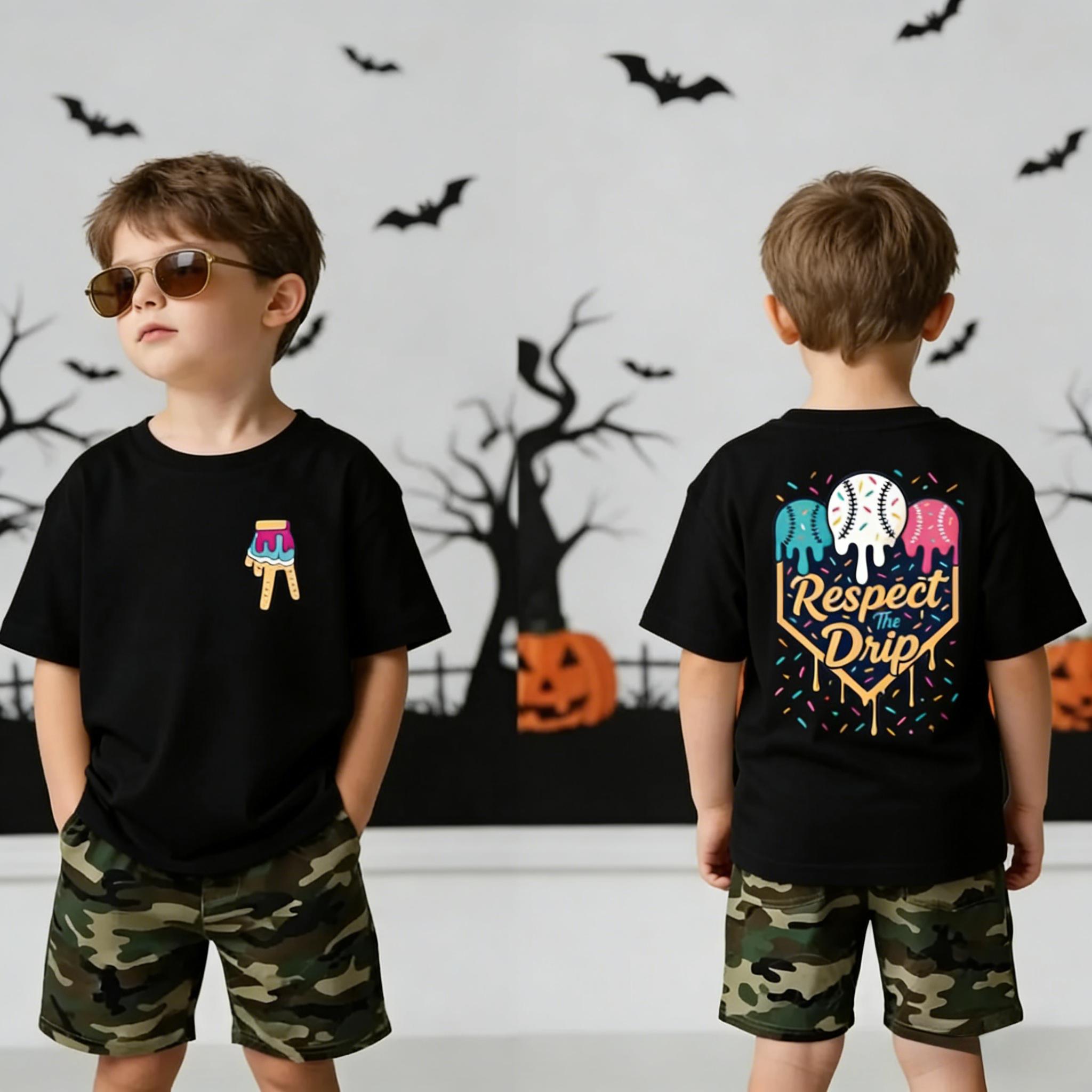 Ice Cream Youth and Adult Baseball T-Shirt, Boys Home Plate Glove Shirt, Baseball shirt, Ice cream Drip Baller Lover, Baller #   Lifestyle Shirt, game day outfit,Trending tee, Kid clothing, Family shirt, gift for son and daughter