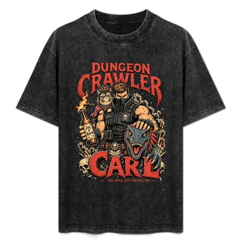 Dungeon Crawler Carl oversize cotton Shirt hoodie Princess Donut And Mongo Sci-Fi you will not break me graphic tees DCC Streetwear Casual LitRPG fan Gift Machine Wash Safe top trending