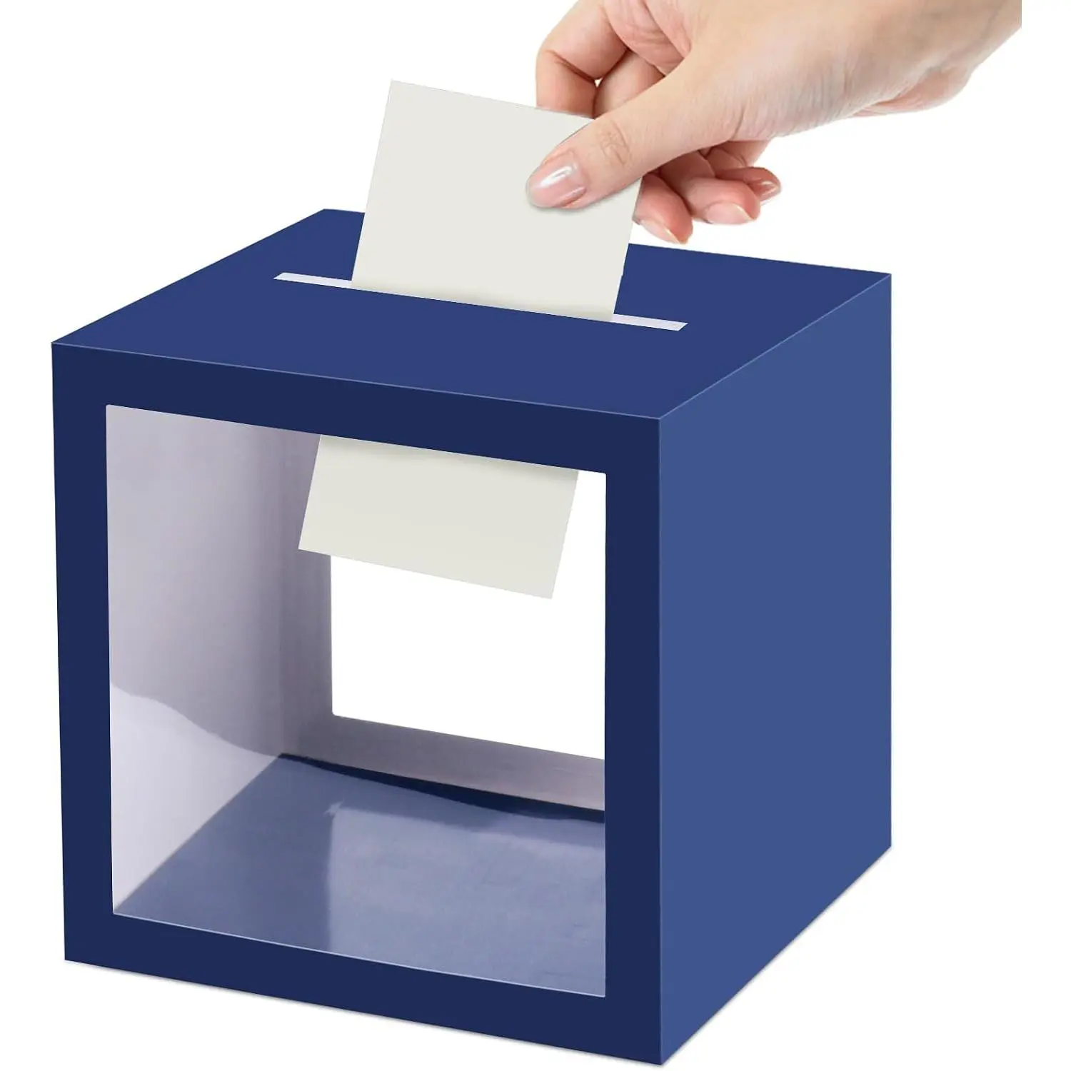 Navy Blue Card Box with Clear Window Thickened Wedding  Box for Wedding Reception Birthday Graduation Anniversaries Engagements  Shower  Party Decorations