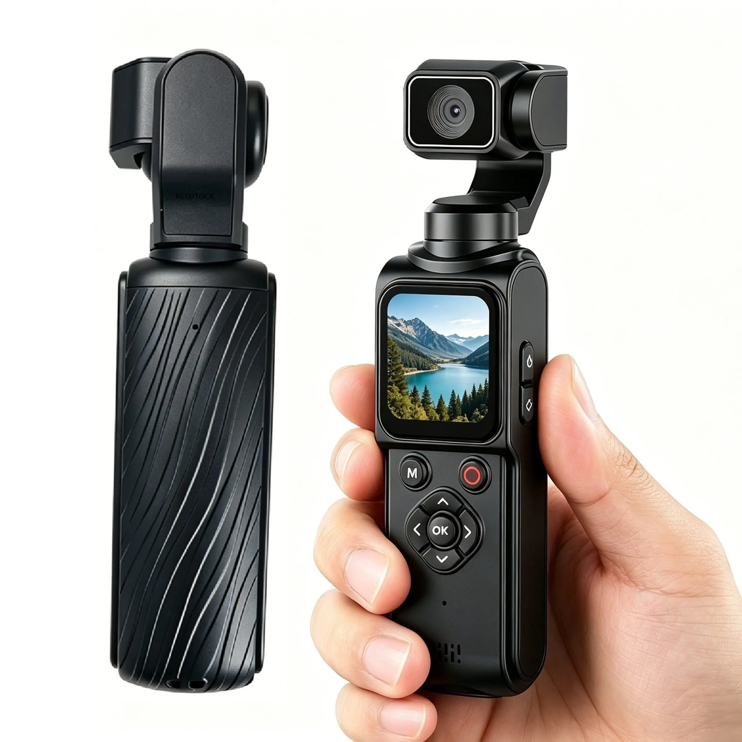 4K Handheld Gimbal Camera with 75MP Photos Wifi, Pocket Camera with 1.72'' Touchscreen, 3hr Battery, Vlogging Camera with 330° Rotating Lens,Face Tracking, Video Recording Camera, Digital Camcorder for Daily Recording Travel with 32GB Card