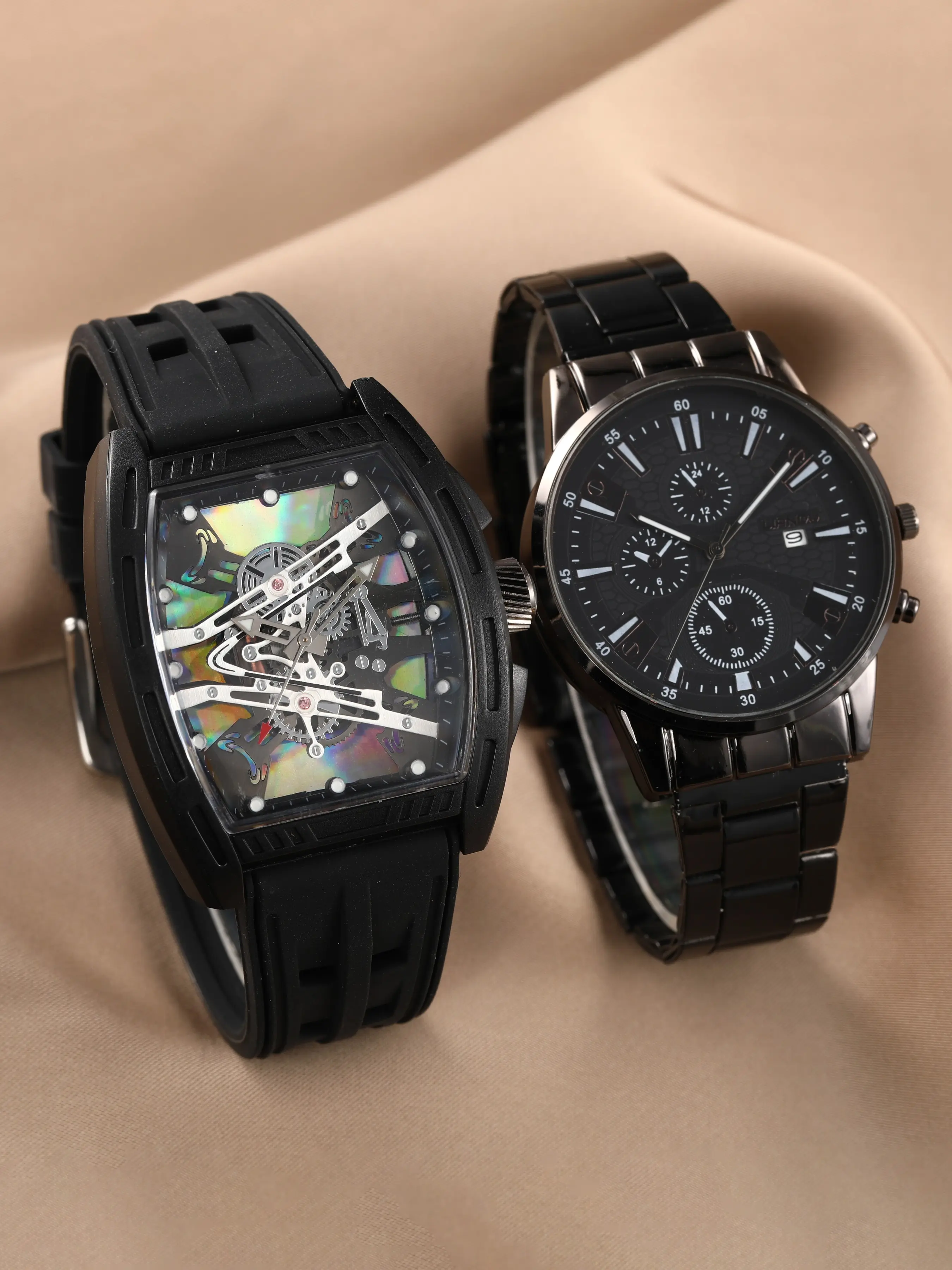 2 men's quartz watches, business minimalist style, sports fashionable and gorgeous style men's watches, suitable for daily wear, gifts for him or himself on holidays and anniversaries
