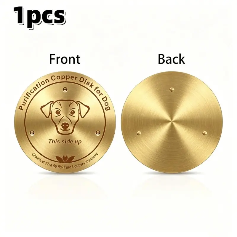Copper Pet Water Filter Bowl, 99.9% Pure Copper, Three-Point Support Design, Reusable, Physical Filtration, Suitable for Dogs, Cats, Cows, Chickens