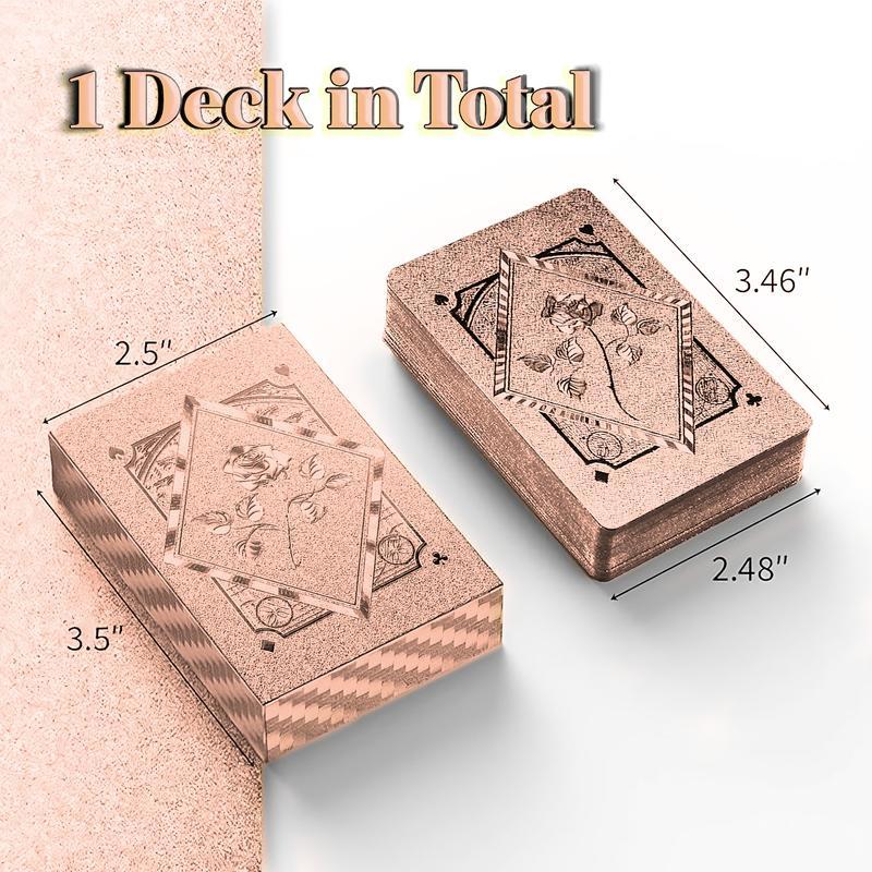 Luxury Waterproof Playing Cards – Champagne Rose Pink Diamond Poker Deck, Perfect for Christmas Gifts & Game Night