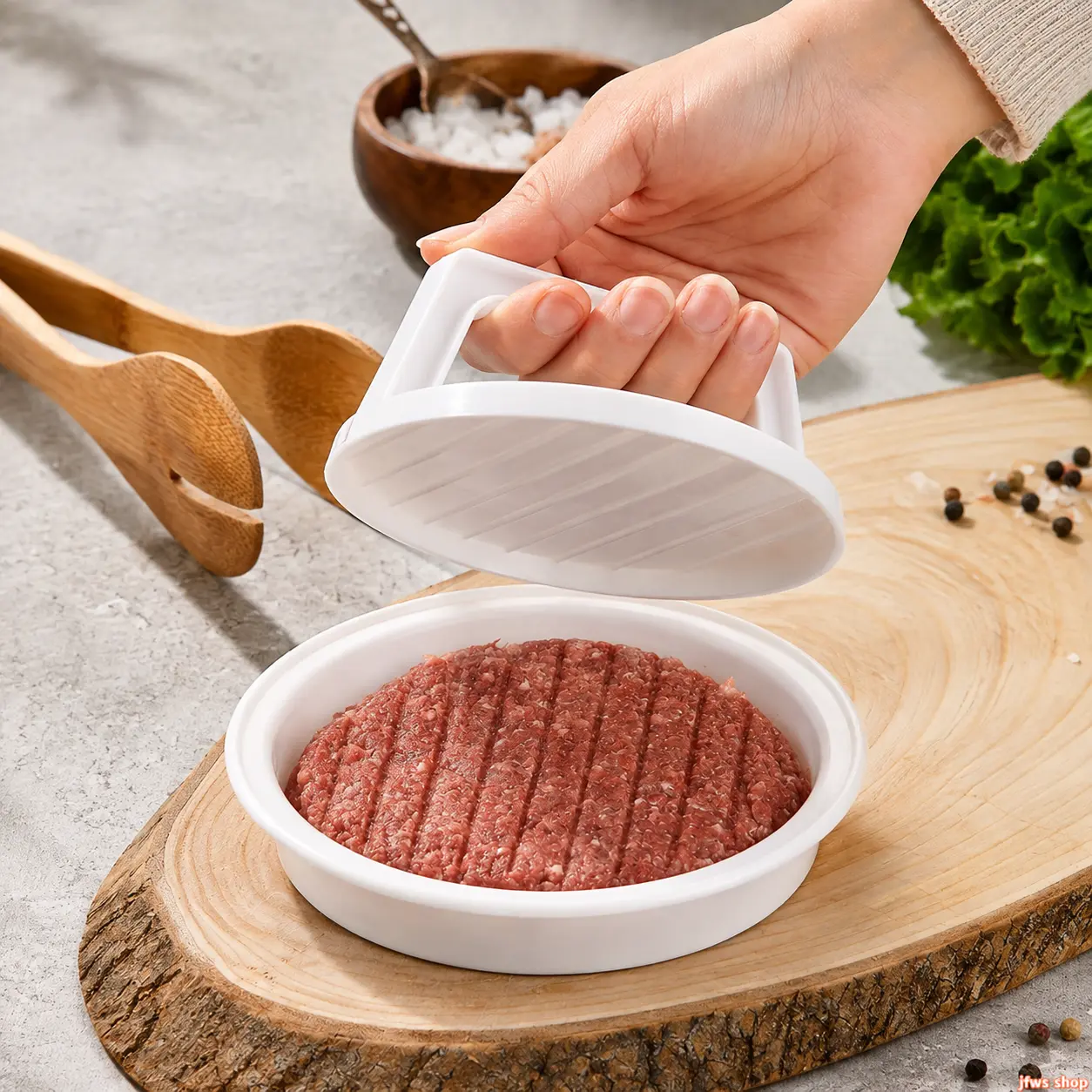 2-Pack Non-Stick Burger Press Patty Maker, Round Meat Press for Beef, Cheese & Veggie Patties – BBQ Grill Accessories, Durable Kitchen Gadget for Smash Burgers, Outdoor Picnic Cooking Tool