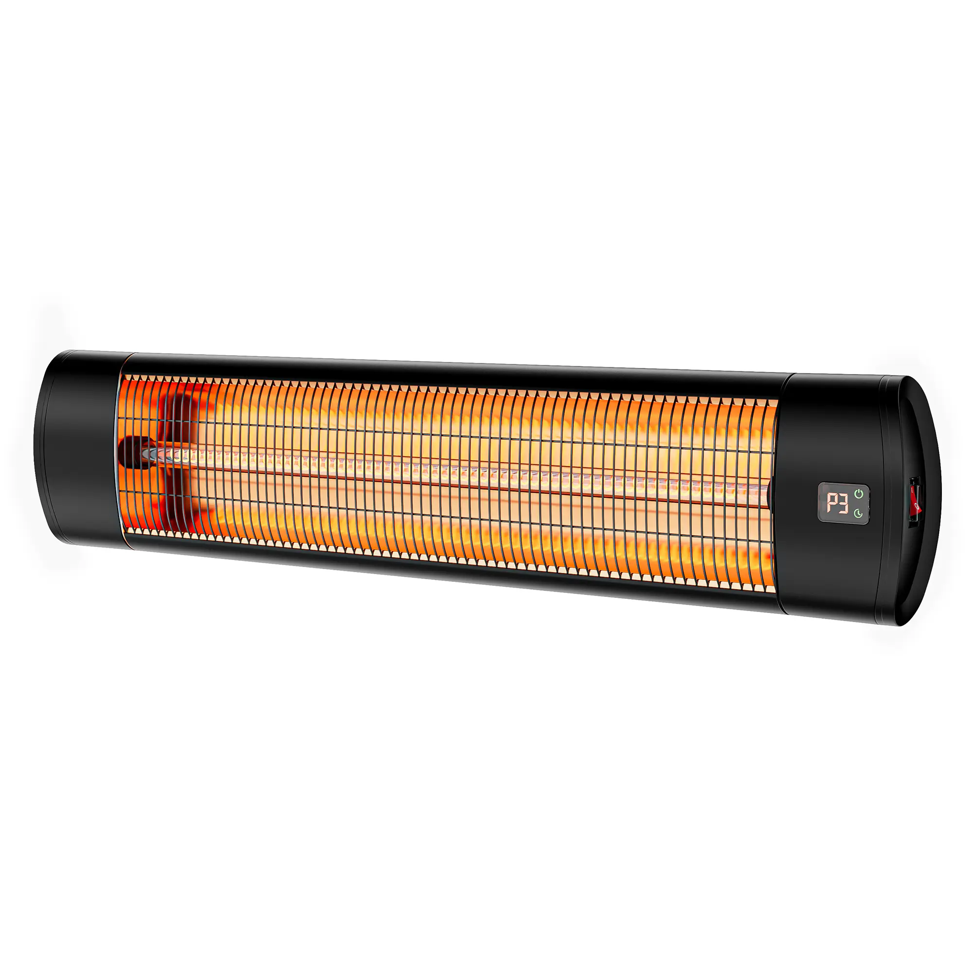 1500W Wall-Mounted Infrared Patio Heater – Carbon Fiber Outdoor Electric Heater with Remote Control, 24H Timer & Waterproof Design for Backyard, Garage, Balcony
