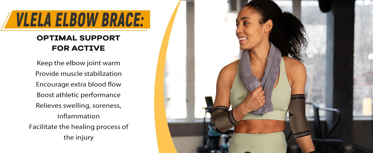 UGEM Copper Elbow Sleeve for Tendonitis & Tennis Elbow Pain Relief Optimal Support for Men & Women Golfers Arthritis Bursitis All Day Comfort