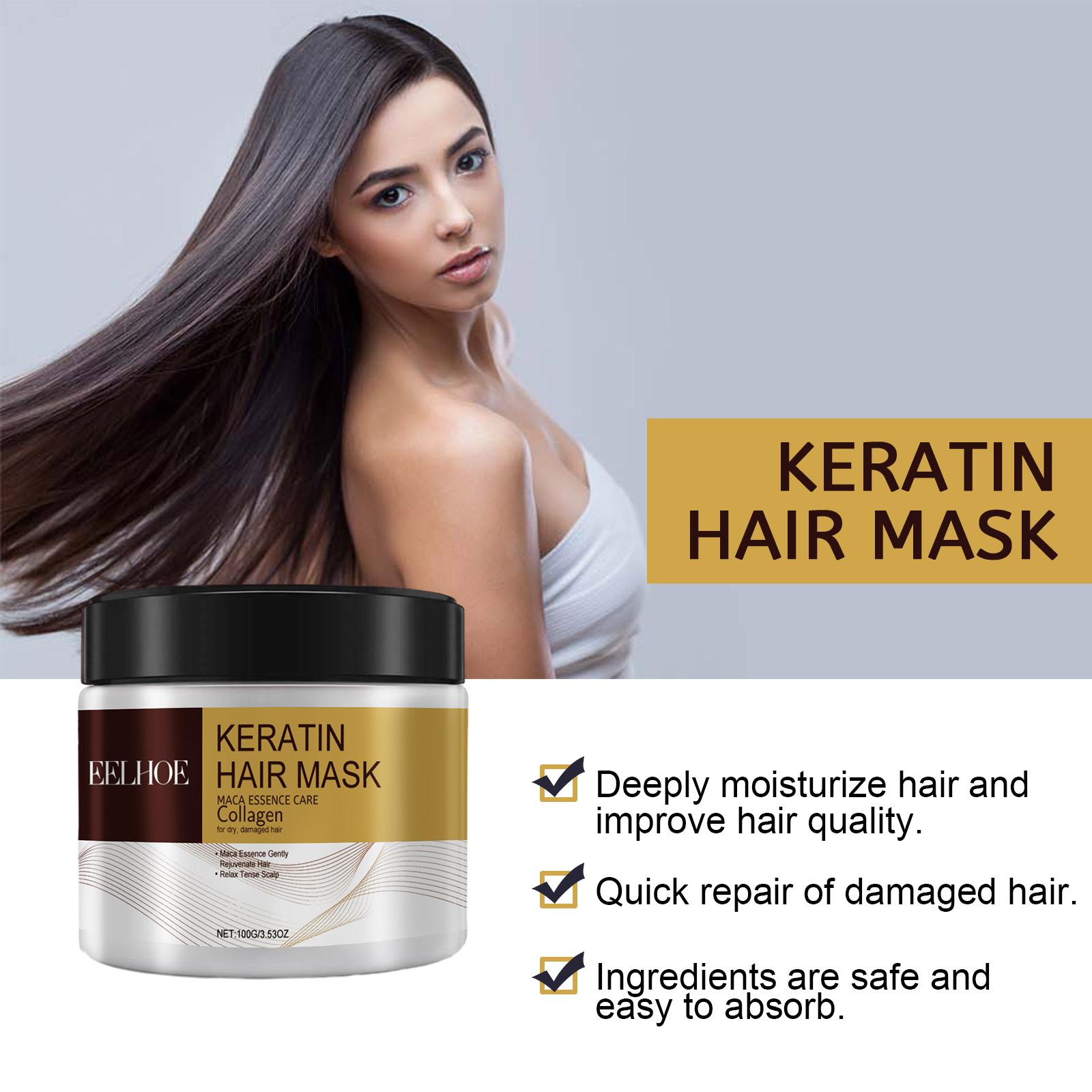 EELHOE Repair Moisturizing Hair Mask Deep Moisturizing Repair Damaged Hair Dry Split Knot Hair Mask