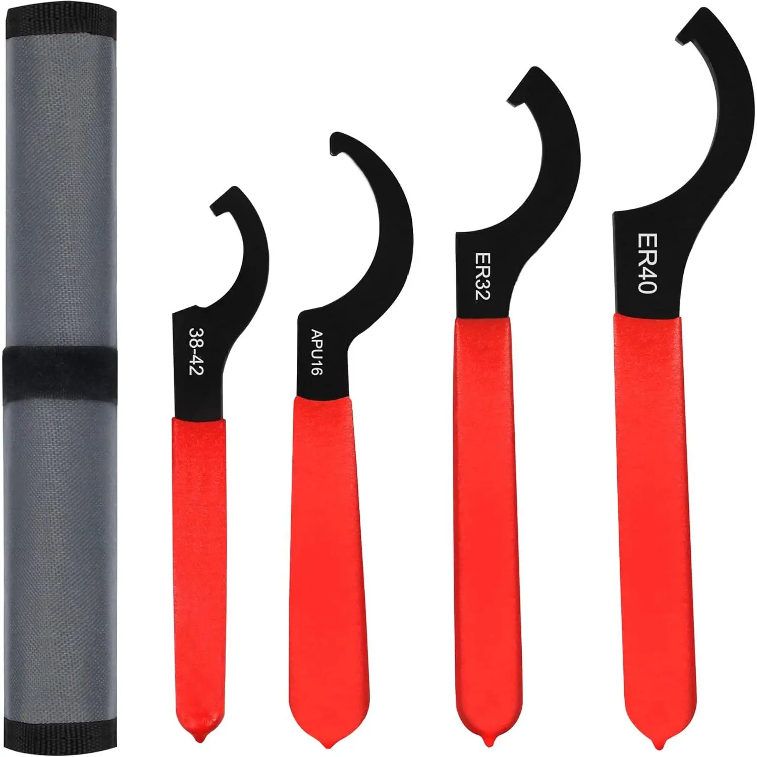 6 count Coilover Spanner Wrench Set,Carbon Steel,Black Bag