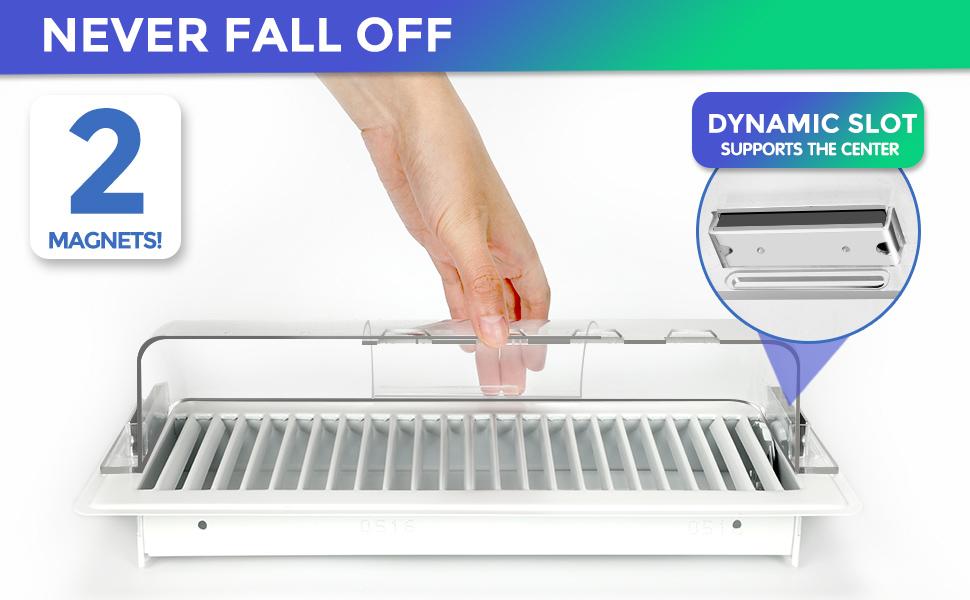 2 Pack Air Vent Deflector - 9"to 15.5" Vent Covers for AC, Wall, Ceiling Registers with and Large Magnets