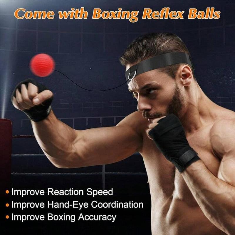 Hanging Punching Bag For Adults, 4FT PU Heavy Bag Boxing Training Equipment With 12OZ Gloves, Reflex Ball, Wristband, Kicking Bag Boxing Set For Training Karate Kickboxing Home Gym(Unfilled)