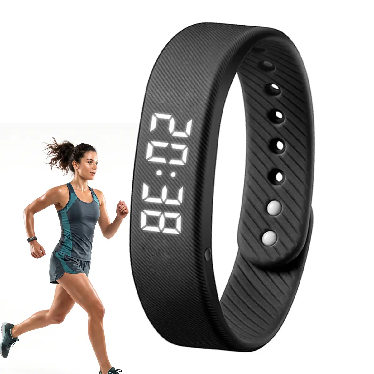 2026 New Multifunctional Simple Fashion Unisex Electronic Watch with Alarm, Pedometer, Timer, Night Light, Non-irritating Wearable Fashion Sports Multifunctional Wristwatch Holiday Gift Suitable for Any Scene - Includes a Wrist Strap