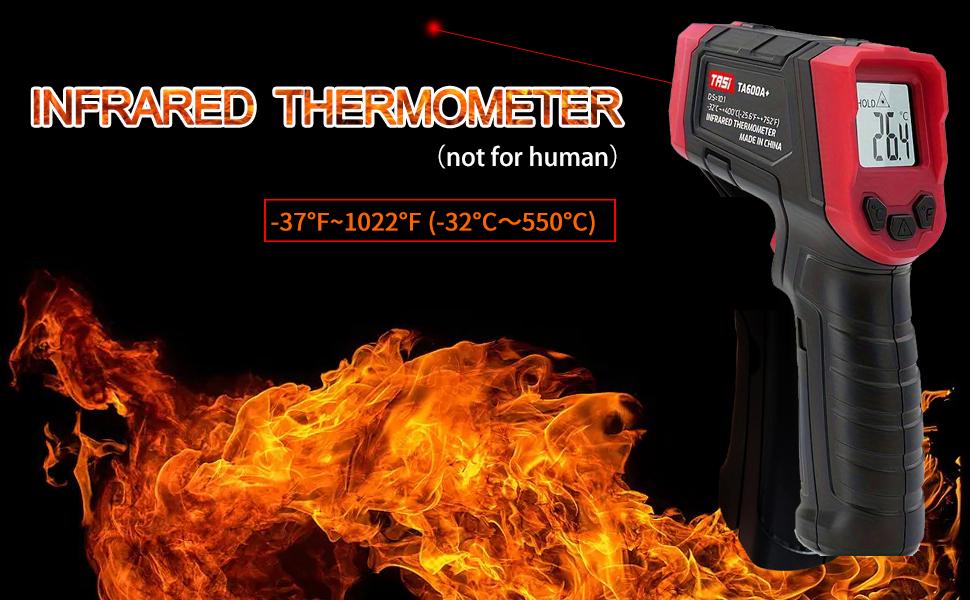 Infrared Thermometer, Laser Temperature Meter -37 ° F~1022 ° F (-32 ° C~550 ° C) IR Temperature Gun (Not for Humans) for Cooking, Frying,,, Meat, Sugar, Freezer