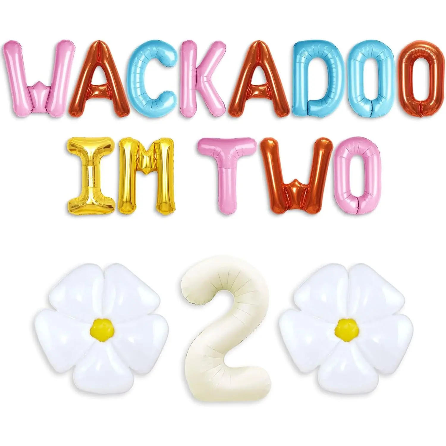 Wackadoo I'm 2 Balloons Dog Paw Balloons, Let's Pawty Puppy Birthday Decor, Pet Dog Party Supplies