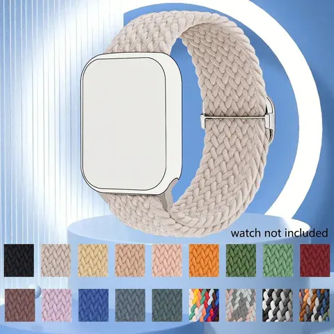 (Watch not include) 1 Pack Braided Stretchy Bands Compatible with Apple Watch Band 38mm 40mm 41mm 42mm 44mm 45mm 46mm 49mm Women Men, Adjustable Nylon Solo Loop Elastic Straps for iWatch Series 12 11 10 9 8 7 6 5 4 3 SE Ultra (Band Only) #GLOBAL PICKS