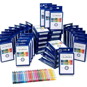 Bulk Crayon Packs - 36 Boxes of 24 Vibrant Colored Durable Bulk Crayons Teacher Quality for Classroom and Home