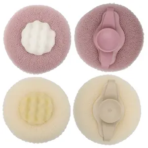 Sunflower Bath Ball 2 Counts, 2-in-1 Sunflower Suction Cup Bath Ball, Super Soft Exfoliating Bath Sponge Body Brush, Shower Loofah Sponge, Random Colors