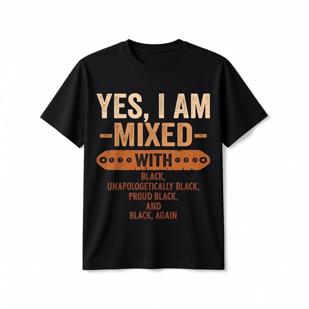 Unisex Heavy Cotton Short Sleeve Classic Fit Crew Neck Graphic Tee - Black History Month, Geometric Print, High-Quality Printing, Casual, Unisex Cut, Easy to Style, Standout Style, All Seasons Menswear Top